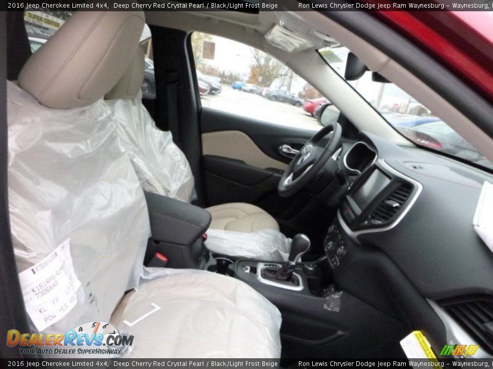 2016 Jeep Cherokee Limited 4x4 Deep Cherry Red Crystal Pearl / Black/Light Frost Beige Photo #9