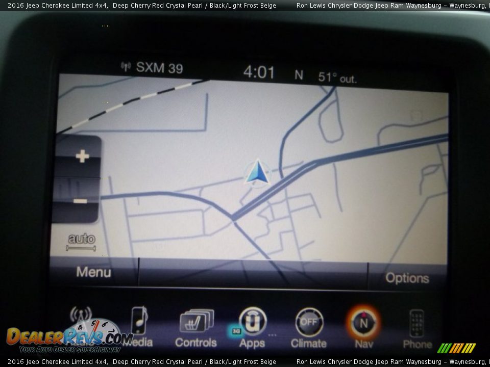 2016 Jeep Cherokee Limited 4x4 Deep Cherry Red Crystal Pearl / Black/Light Frost Beige Photo #17