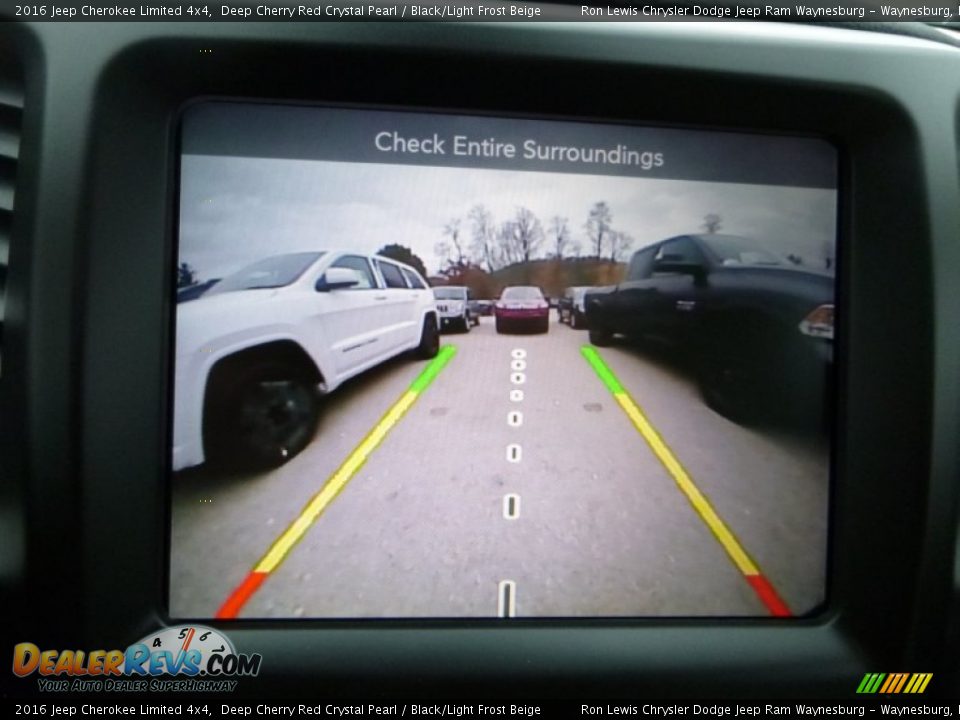 2016 Jeep Cherokee Limited 4x4 Deep Cherry Red Crystal Pearl / Black/Light Frost Beige Photo #18