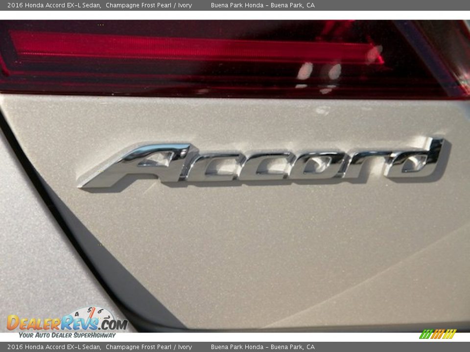 2016 Honda Accord EX-L Sedan Champagne Frost Pearl / Ivory Photo #3