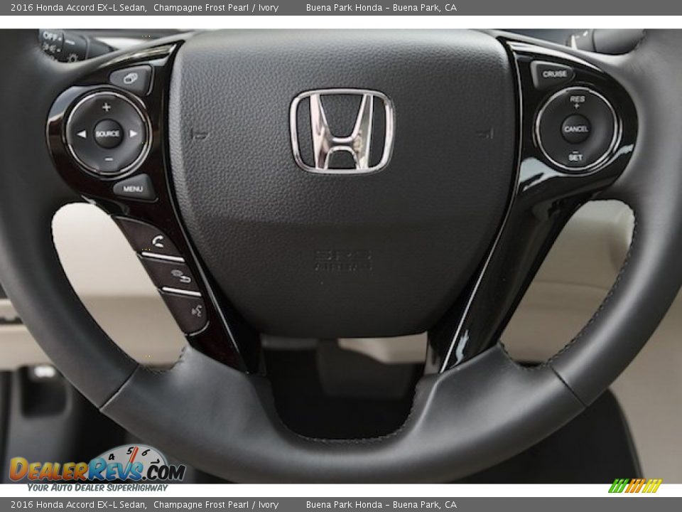 2016 Honda Accord EX-L Sedan Champagne Frost Pearl / Ivory Photo #10