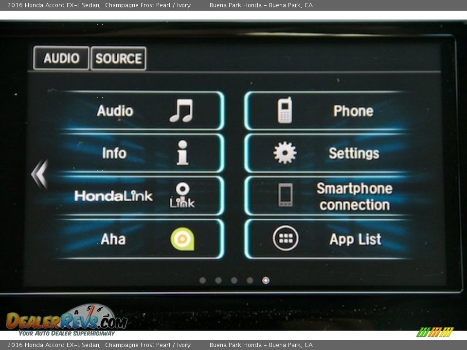 2016 Honda Accord EX-L Sedan Champagne Frost Pearl / Ivory Photo #17