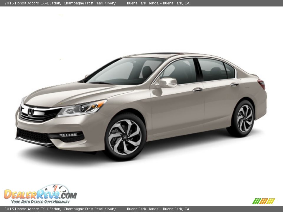 2016 Honda Accord EX-L Sedan Champagne Frost Pearl / Ivory Photo #21