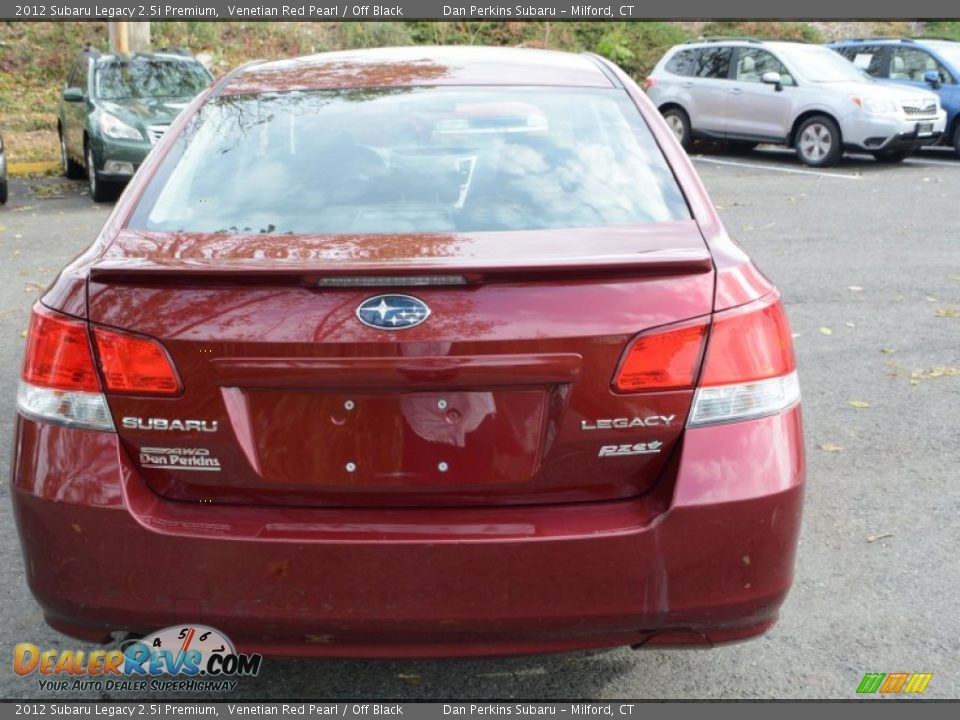 2012 Subaru Legacy 2.5i Premium Venetian Red Pearl / Off Black Photo #7