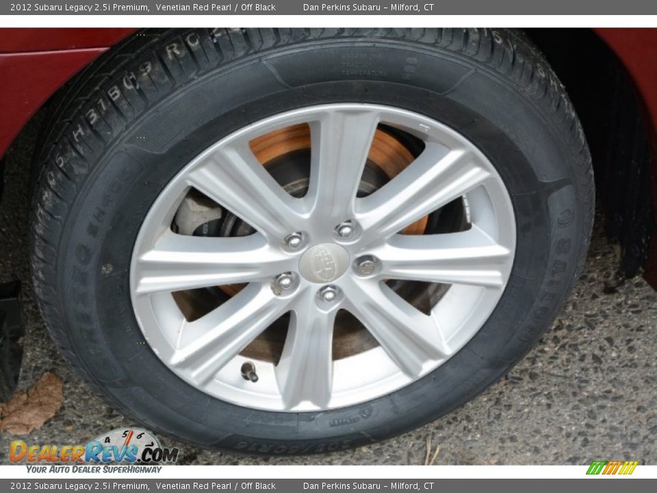 2012 Subaru Legacy 2.5i Premium Venetian Red Pearl / Off Black Photo #21