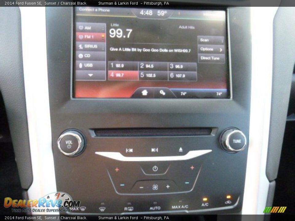 2014 Ford Fusion SE Sunset / Charcoal Black Photo #13