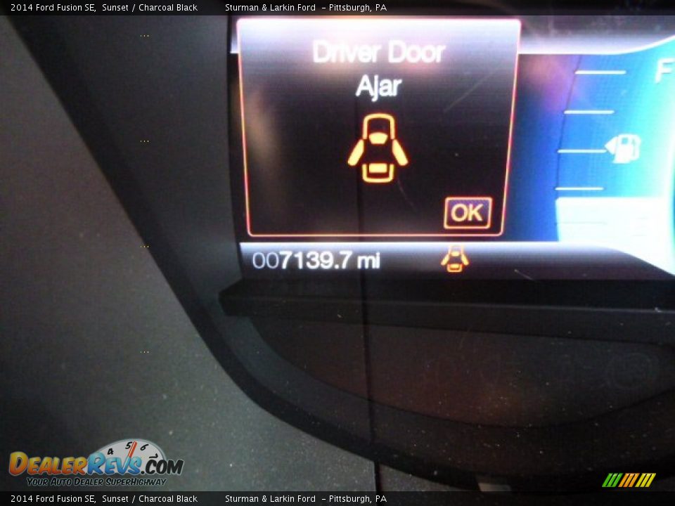 2014 Ford Fusion SE Sunset / Charcoal Black Photo #14