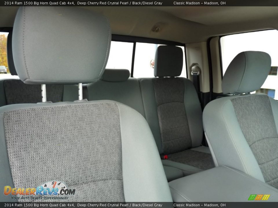2014 Ram 1500 Big Horn Quad Cab 4x4 Deep Cherry Red Crystal Pearl / Black/Diesel Gray Photo #10