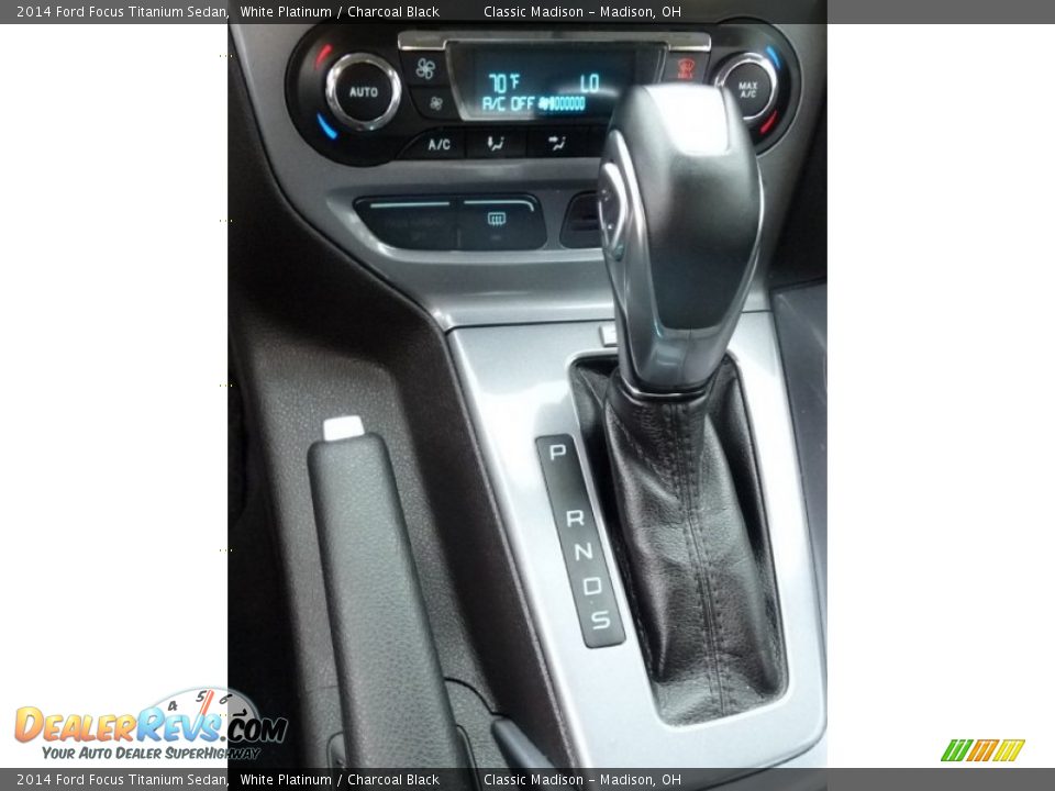 2014 Ford Focus Titanium Sedan White Platinum / Charcoal Black Photo #8