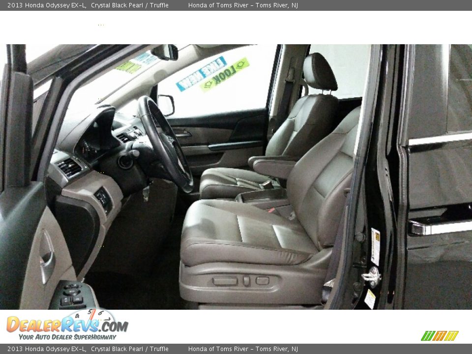 2013 Honda Odyssey EX-L Crystal Black Pearl / Truffle Photo #24