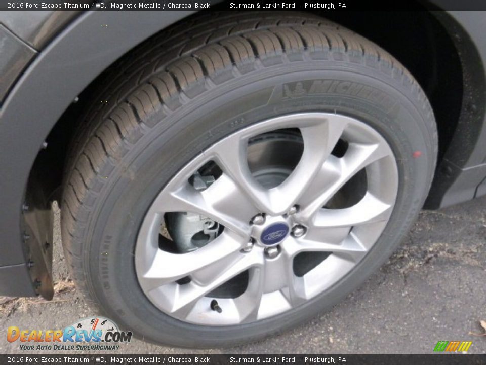 2016 Ford Escape Titanium 4WD Magnetic Metallic / Charcoal Black Photo #6