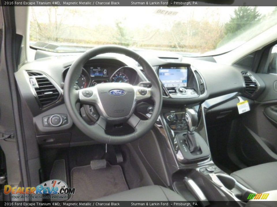 2016 Ford Escape Titanium 4WD Magnetic Metallic / Charcoal Black Photo #9