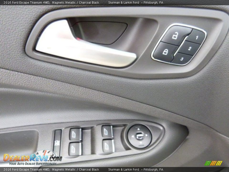 2016 Ford Escape Titanium 4WD Magnetic Metallic / Charcoal Black Photo #10