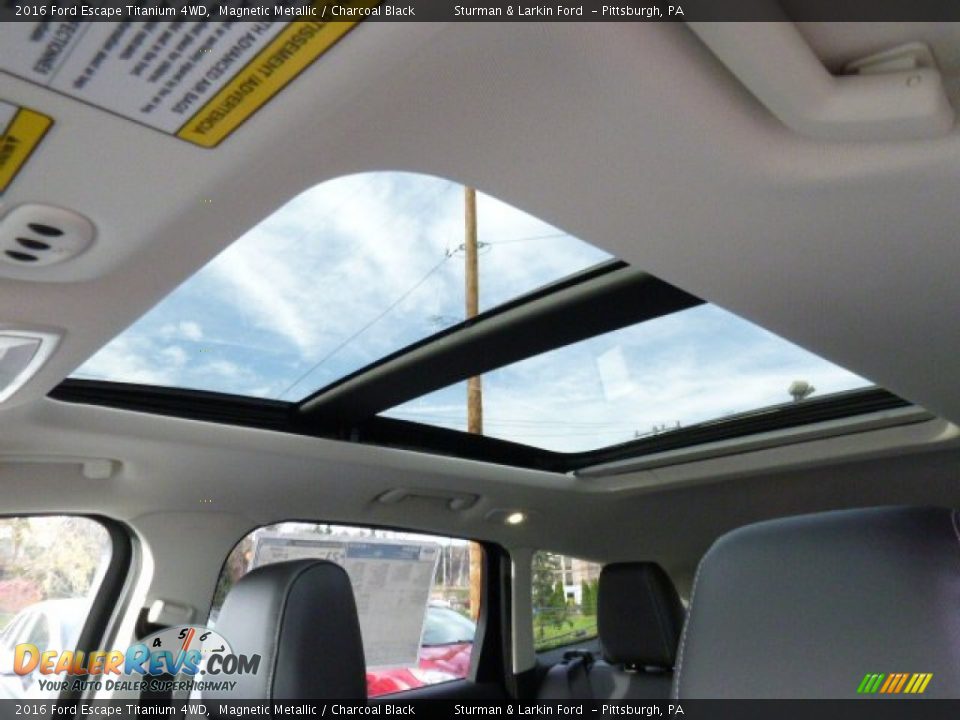 2016 Ford Escape Titanium 4WD Magnetic Metallic / Charcoal Black Photo #13