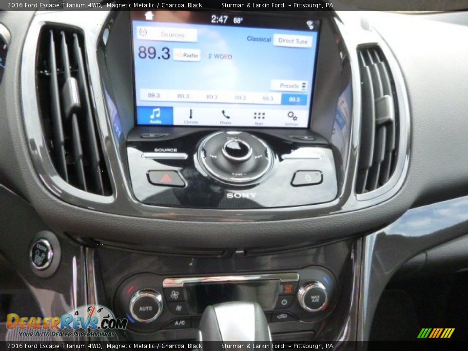 2016 Ford Escape Titanium 4WD Magnetic Metallic / Charcoal Black Photo #15