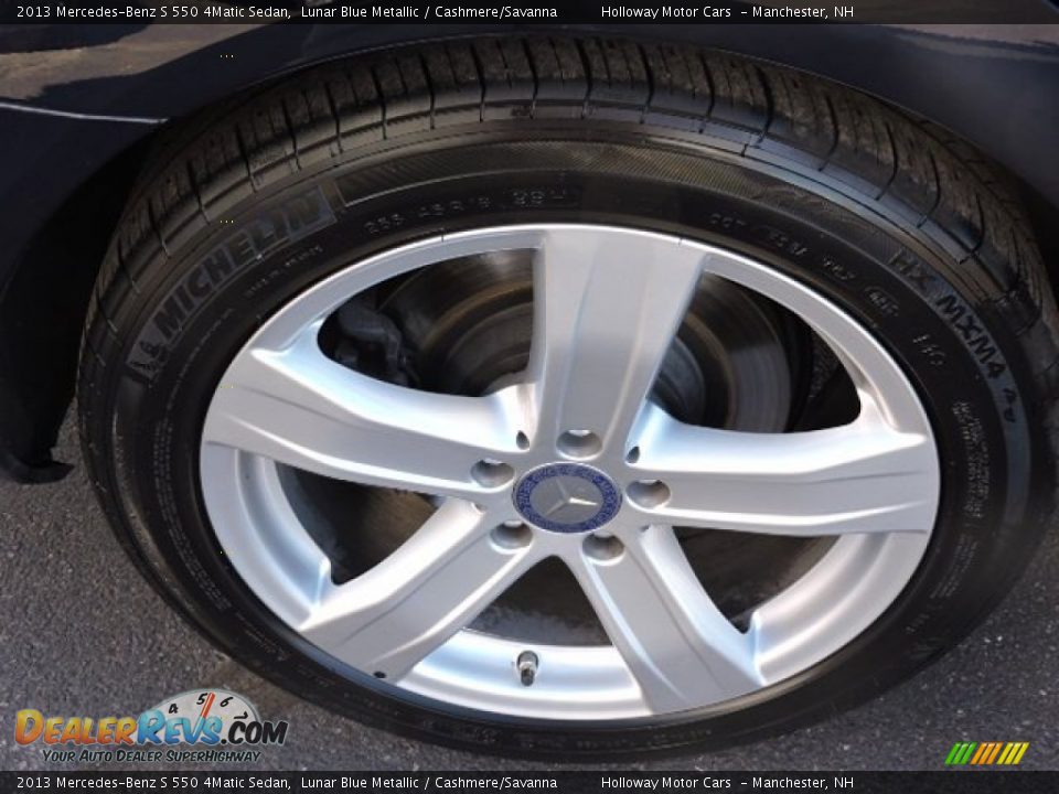 2013 Mercedes-Benz S 550 4Matic Sedan Lunar Blue Metallic / Cashmere/Savanna Photo #5