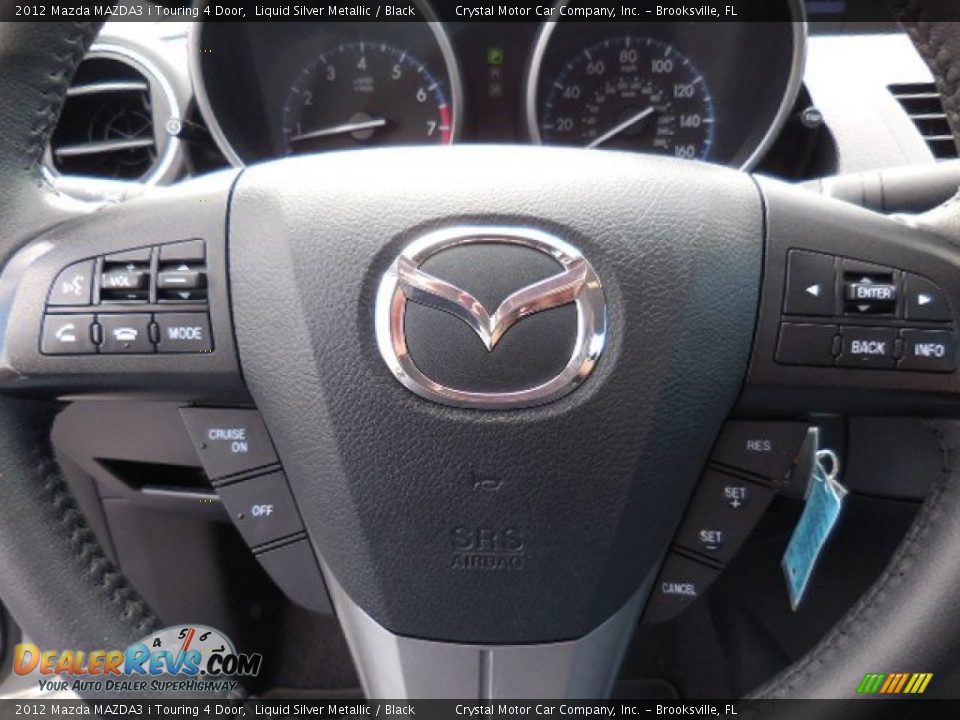 2012 Mazda MAZDA3 i Touring 4 Door Liquid Silver Metallic / Black Photo #22