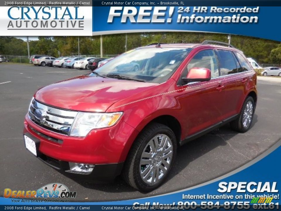 2008 Ford Edge Limited Redfire Metallic / Camel Photo #1