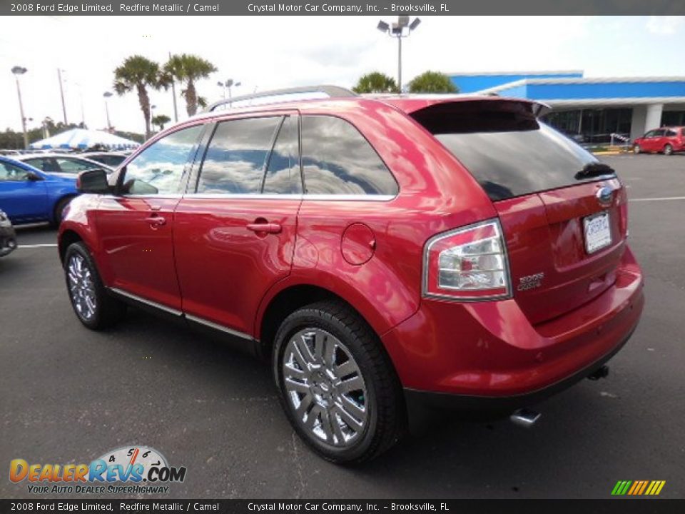 2008 Ford Edge Limited Redfire Metallic / Camel Photo #3
