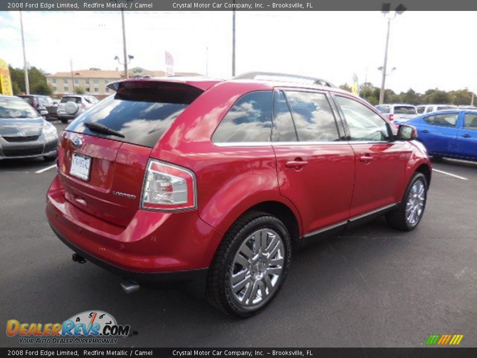2008 Ford Edge Limited Redfire Metallic / Camel Photo #9