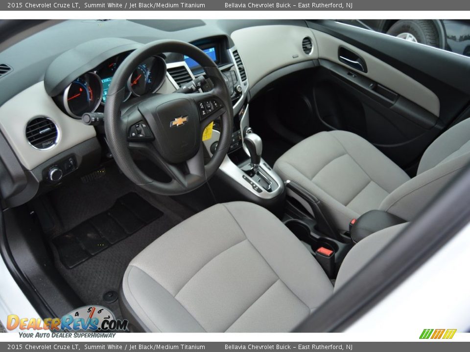 Jet Black/Medium Titanium Interior - 2015 Chevrolet Cruze LT Photo #8