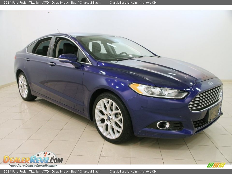 Front 3/4 View of 2014 Ford Fusion Titanium AWD Photo #1