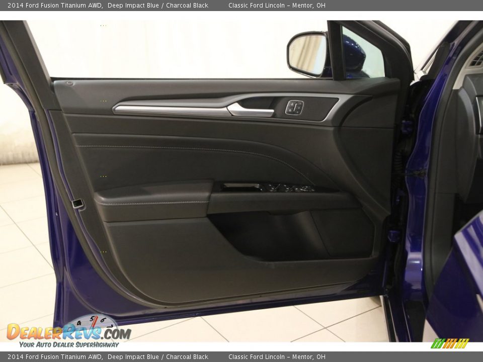 2014 Ford Fusion Titanium AWD Deep Impact Blue / Charcoal Black Photo #4
