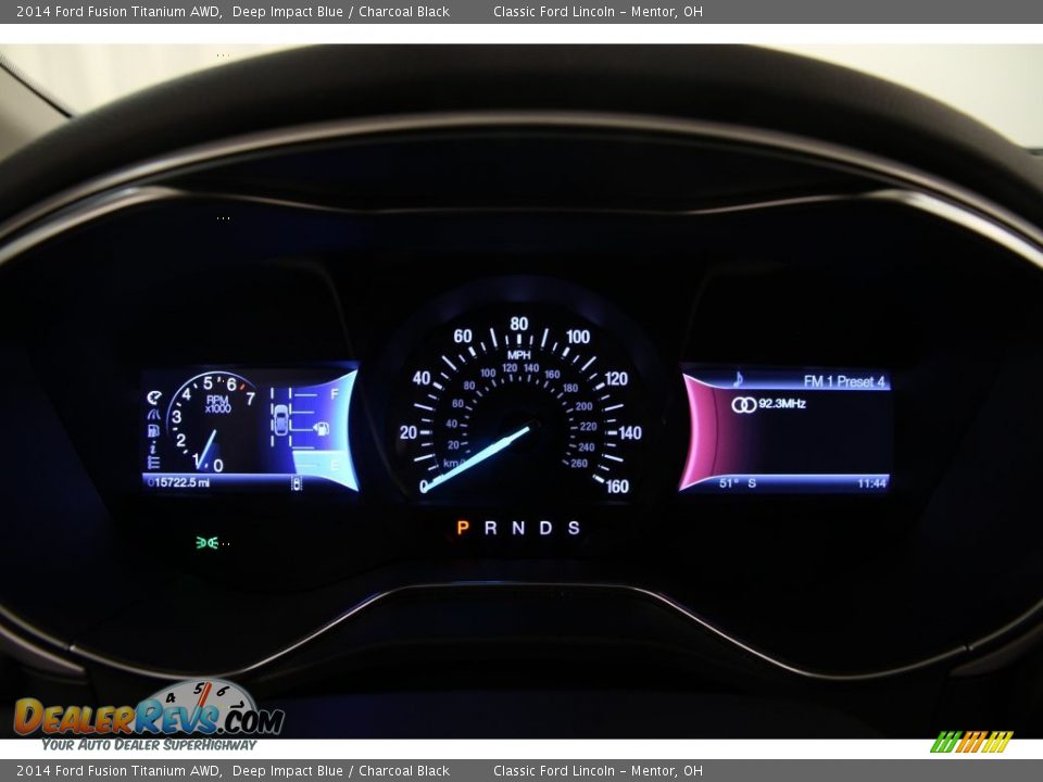 2014 Ford Fusion Titanium AWD Deep Impact Blue / Charcoal Black Photo #8