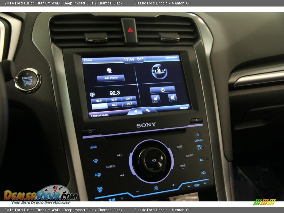 2014 Ford Fusion Titanium AWD Deep Impact Blue / Charcoal Black Photo #9