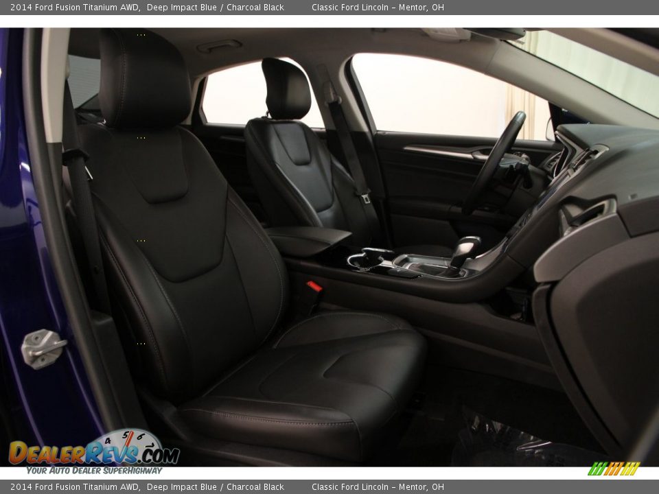 2014 Ford Fusion Titanium AWD Deep Impact Blue / Charcoal Black Photo #13