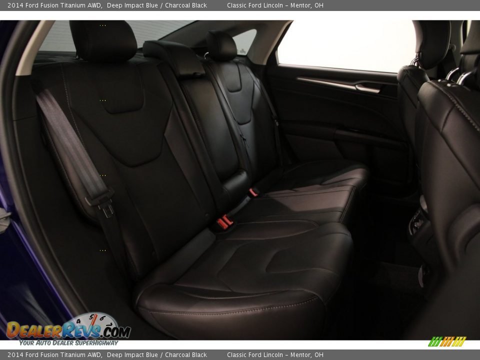 2014 Ford Fusion Titanium AWD Deep Impact Blue / Charcoal Black Photo #14