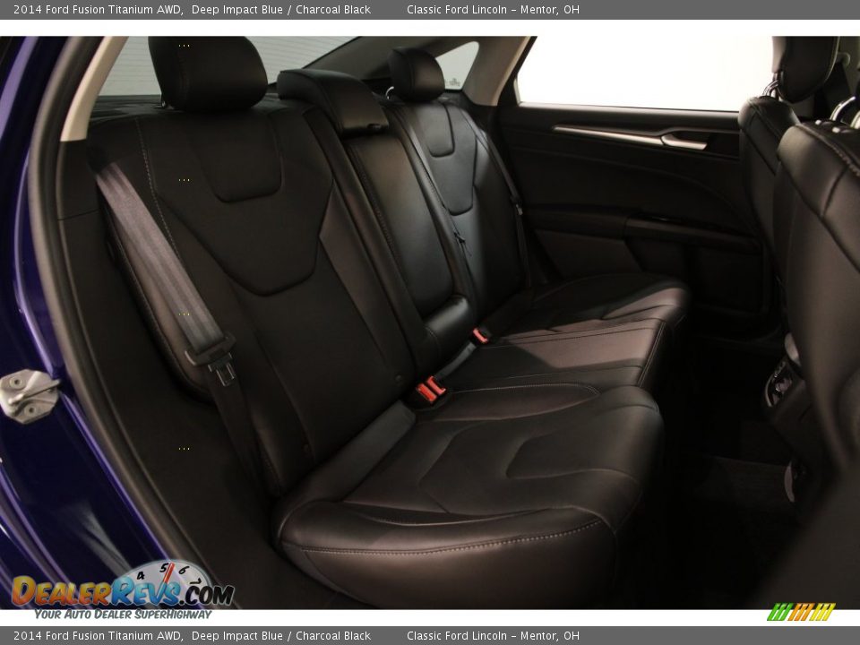2014 Ford Fusion Titanium AWD Deep Impact Blue / Charcoal Black Photo #15
