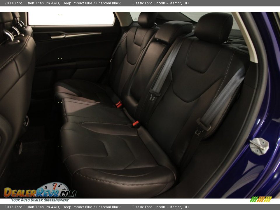 2014 Ford Fusion Titanium AWD Deep Impact Blue / Charcoal Black Photo #16