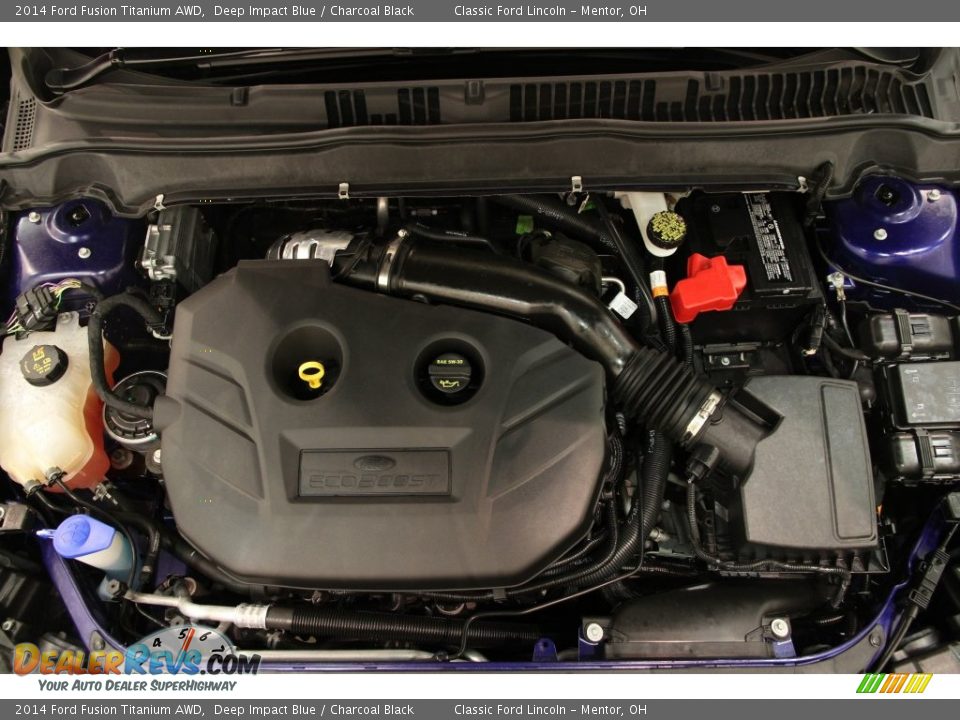 2014 Ford Fusion Titanium AWD Deep Impact Blue / Charcoal Black Photo #18