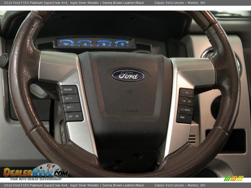 2010 Ford F150 Platinum SuperCrew 4x4 Ingot Silver Metallic / Sienna Brown Leather/Black Photo #10