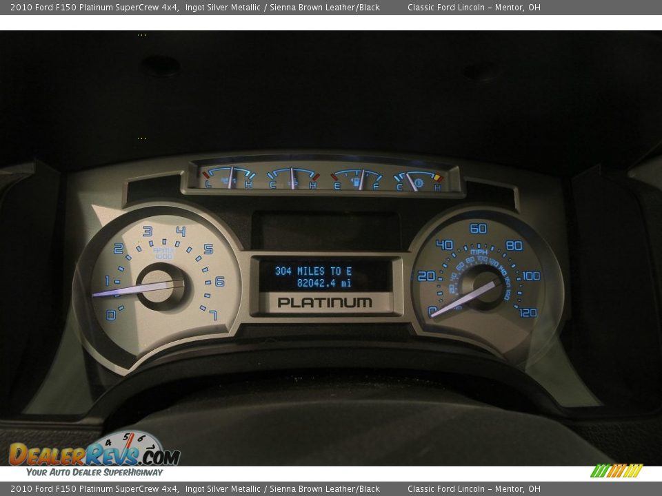 2010 Ford F150 Platinum SuperCrew 4x4 Ingot Silver Metallic / Sienna Brown Leather/Black Photo #11