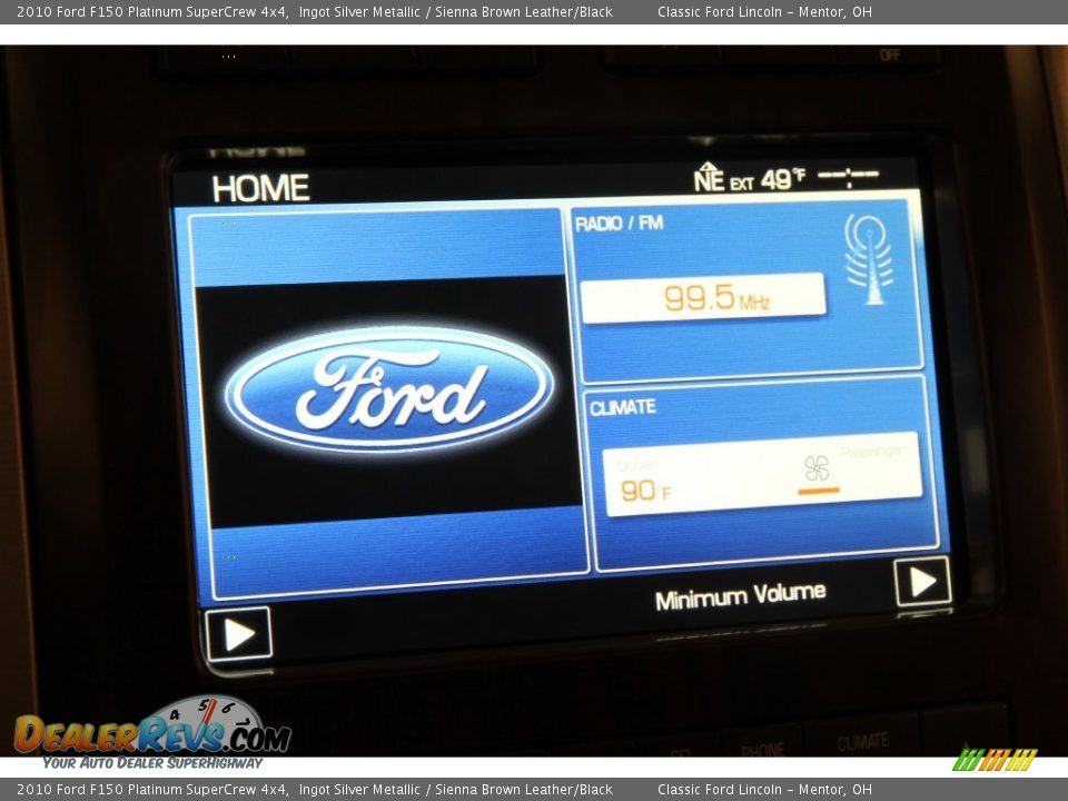2010 Ford F150 Platinum SuperCrew 4x4 Ingot Silver Metallic / Sienna Brown Leather/Black Photo #13