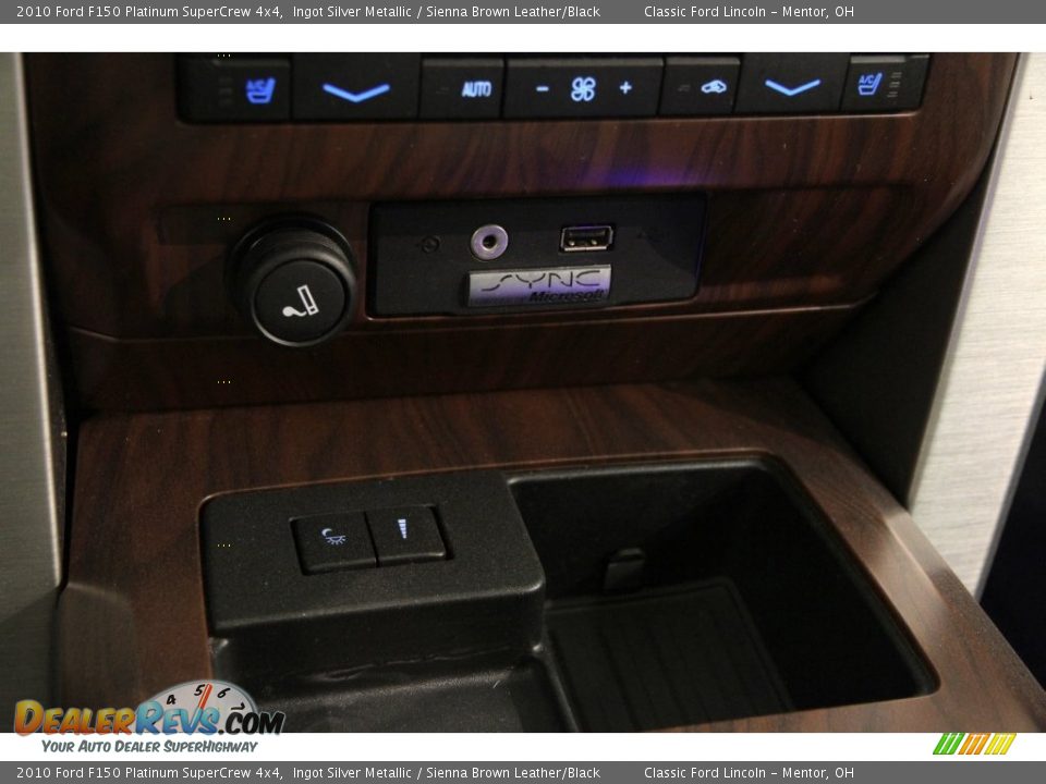 2010 Ford F150 Platinum SuperCrew 4x4 Ingot Silver Metallic / Sienna Brown Leather/Black Photo #17