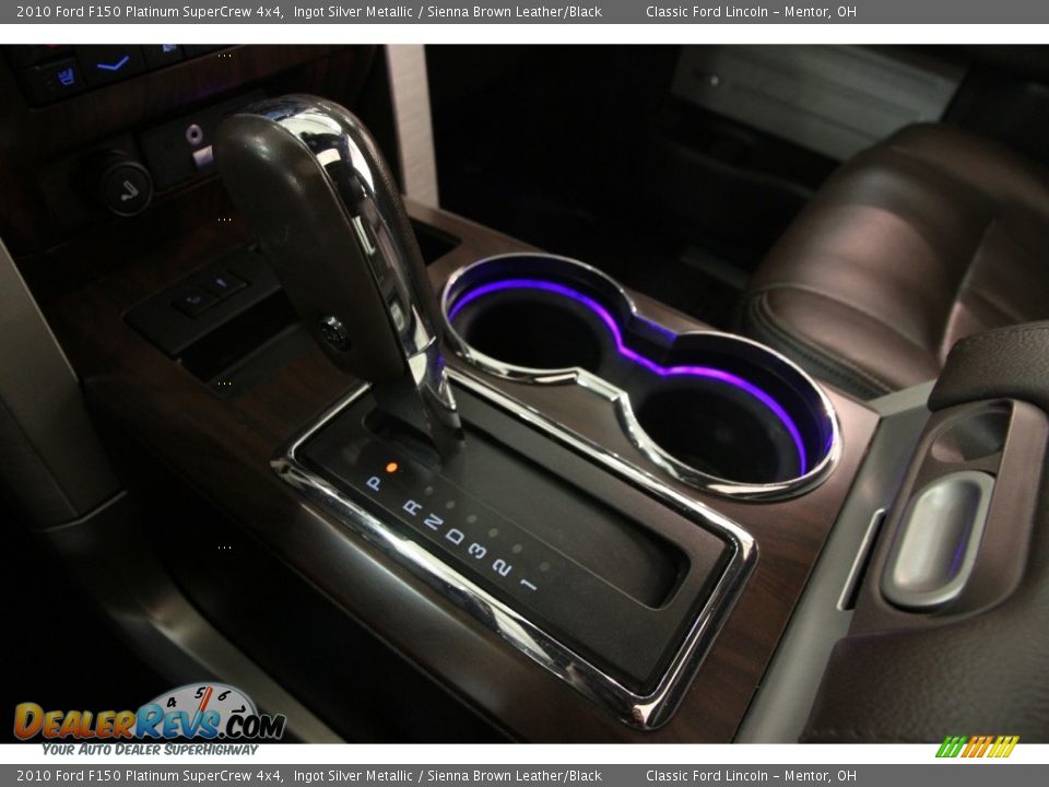 2010 Ford F150 Platinum SuperCrew 4x4 Ingot Silver Metallic / Sienna Brown Leather/Black Photo #18