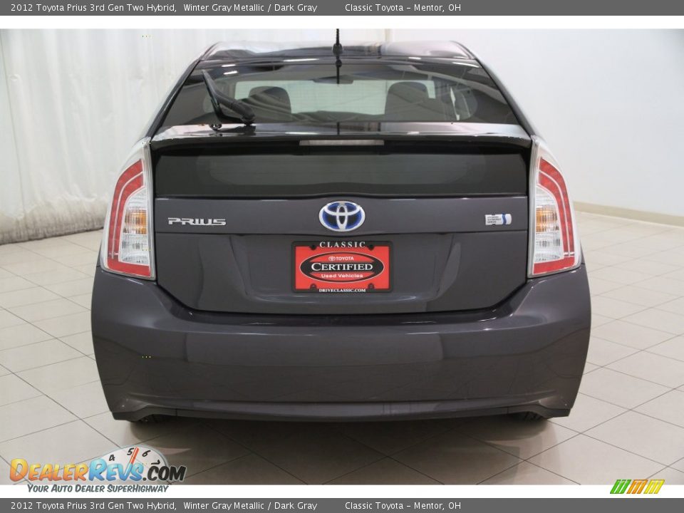 2012 Toyota Prius 3rd Gen Two Hybrid Winter Gray Metallic / Dark Gray Photo #17