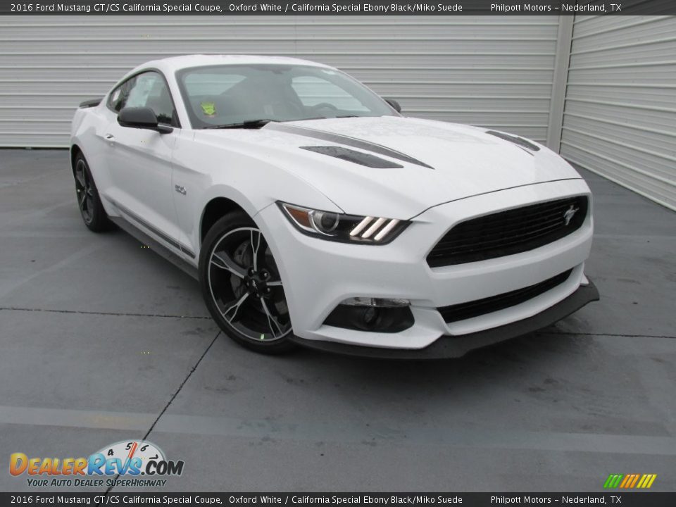 2016 Ford Mustang GT/CS California Special Coupe Oxford White / California Special Ebony Black/Miko Suede Photo #1
