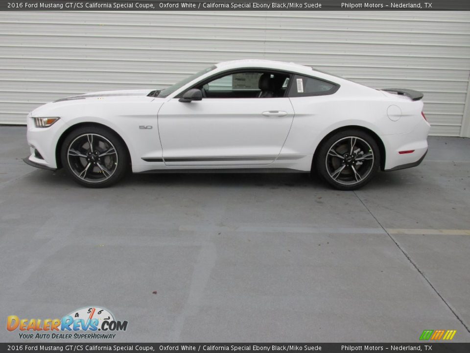 2016 Ford Mustang GT/CS California Special Coupe Oxford White / California Special Ebony Black/Miko Suede Photo #6