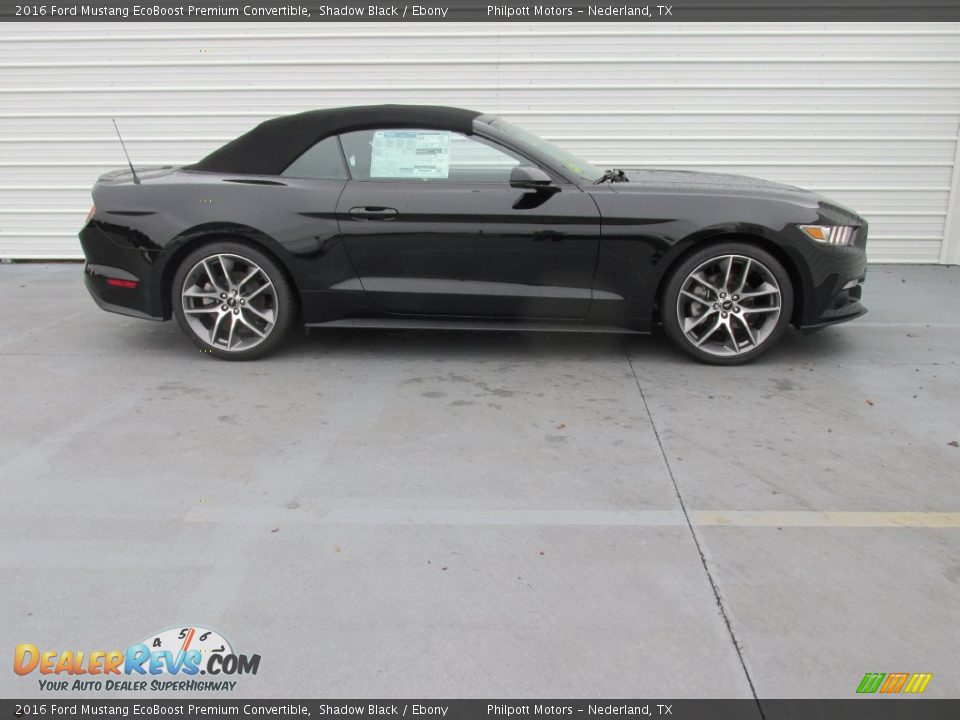 Shadow Black 2016 Ford Mustang EcoBoost Premium Convertible Photo #3