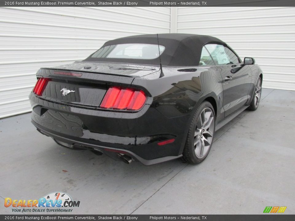 2016 Ford Mustang EcoBoost Premium Convertible Shadow Black / Ebony Photo #4