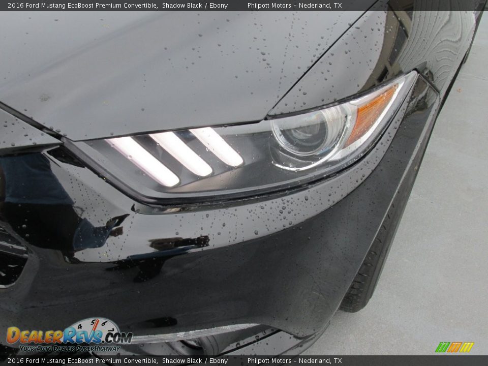 2016 Ford Mustang EcoBoost Premium Convertible Shadow Black / Ebony Photo #9