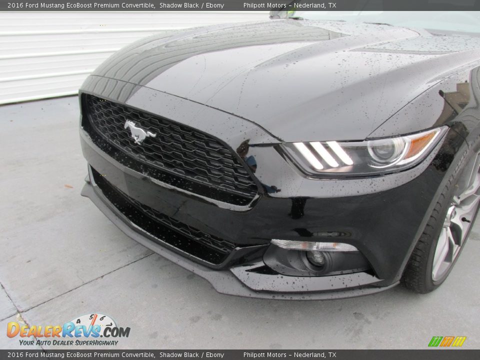 2016 Ford Mustang EcoBoost Premium Convertible Shadow Black / Ebony Photo #10