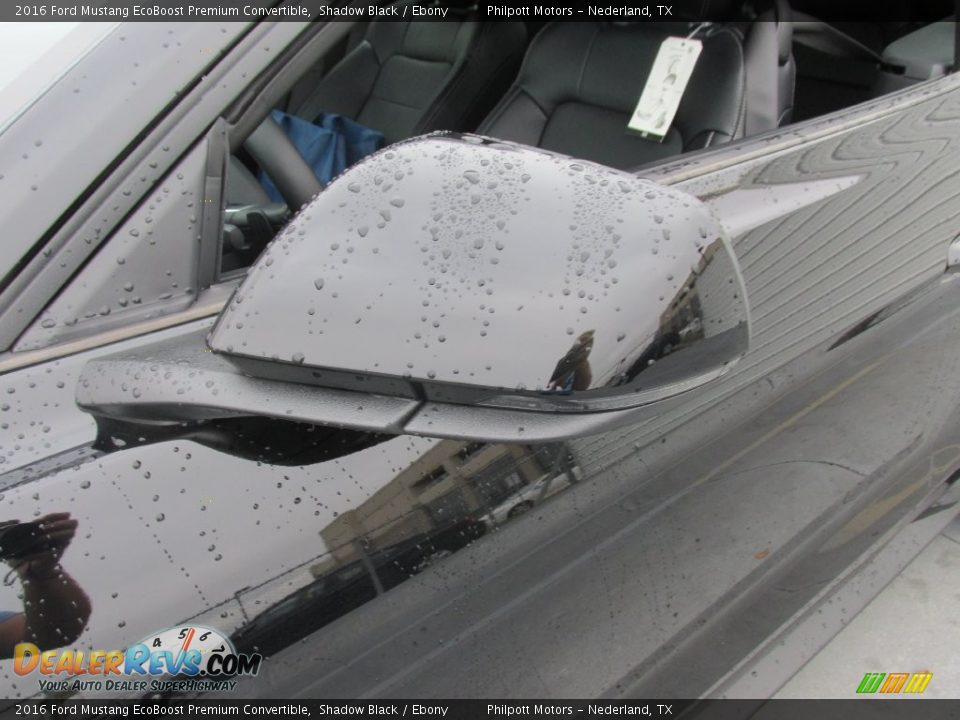 2016 Ford Mustang EcoBoost Premium Convertible Shadow Black / Ebony Photo #12