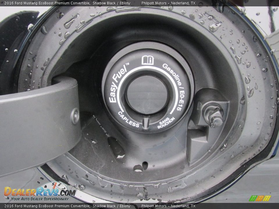 2016 Ford Mustang EcoBoost Premium Convertible Shadow Black / Ebony Photo #13