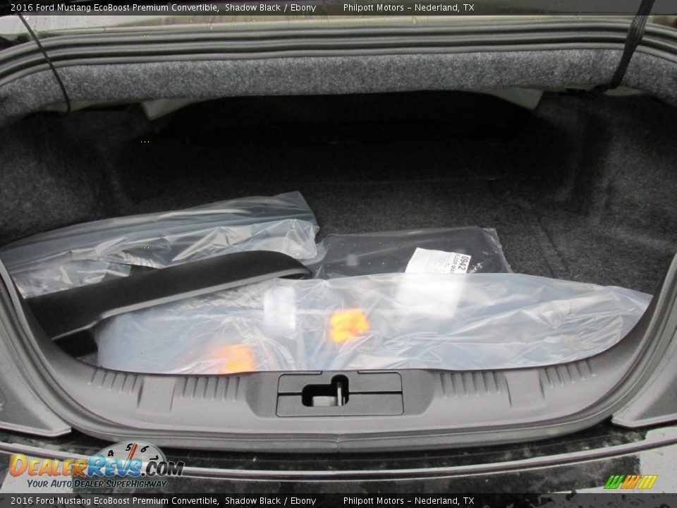 2016 Ford Mustang EcoBoost Premium Convertible Shadow Black / Ebony Photo #15