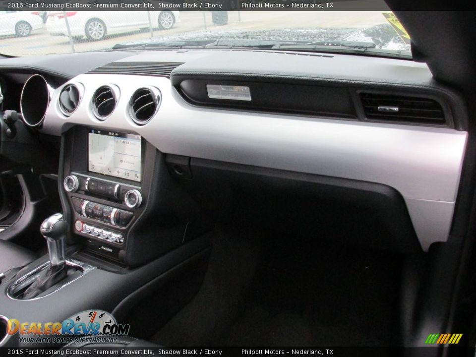 2016 Ford Mustang EcoBoost Premium Convertible Shadow Black / Ebony Photo #16